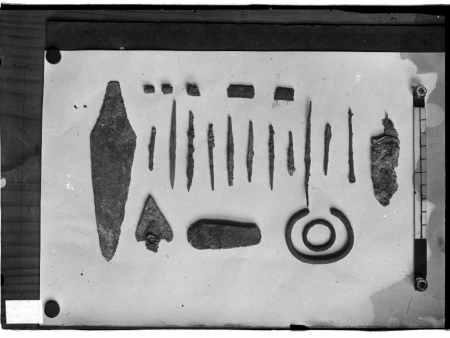 Reperti in rame, scavi Taramelli, 1904