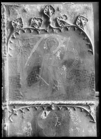 Ancona della Vergine (1501), particolare dell'Angelo Gabriele (prima del restauro), Lorenzo Cavaro
