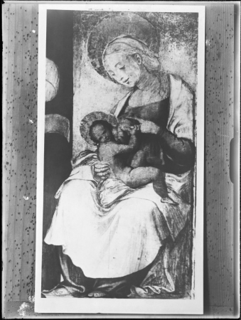 Pala di San Benedetto, particolare con la Madonna ed il Bambino, Pietro Cavaro