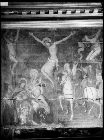 Ancona, particolare della Crocifissione (prima del restauro), Antioco Mainas