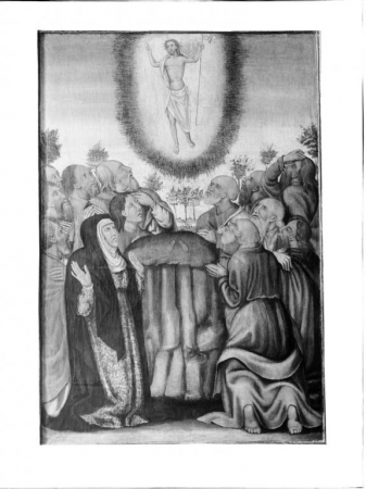 Ancona, particolare con la Trasfigurazione, pittore sardo del secolo XVI (dopo il restauro)