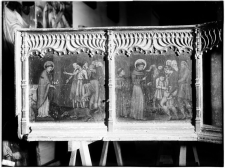 Ancona, particolare dei polvaroli, Pittore sardo della prima metà del secolo XVI (prima del restauro)