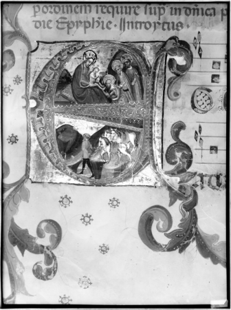 Antifonario miniato del secolo XIV (Adorazione dei Magi)