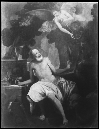 San Girolamo (dopo il restauro), Pittore genovese del secolo XVII, proveniente dalla Ex Chiesa di Santa Caterina, post 1947